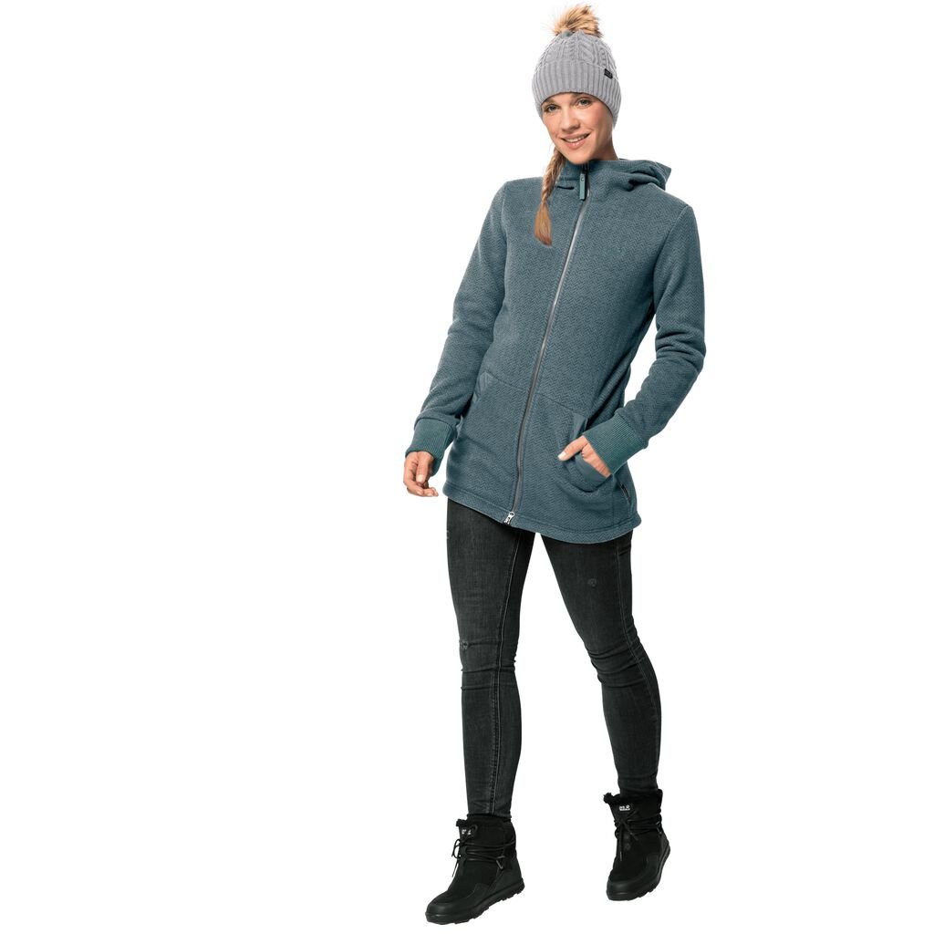 Jack Wolfskin PATAN LONG fleece ζακετεσ γυναικεια ανοιχτο πρασινο | GR1013406